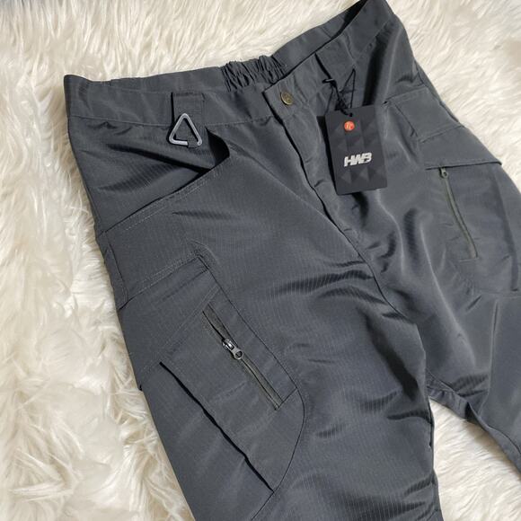 35 X 29 Men’s Cargo Work Camping Hiking Tactical Ripstop Utility Pants Gray - Picture 3 of 16